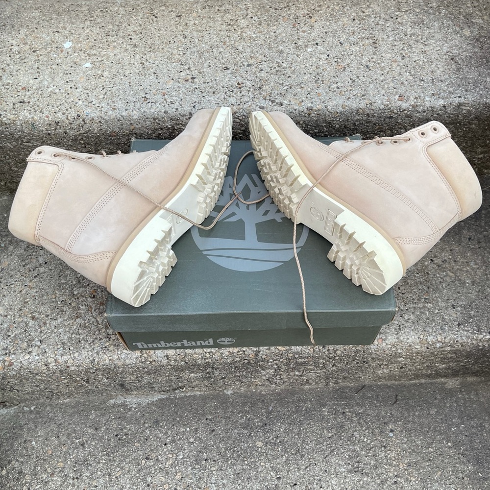 [SOLD on Mercari] Beige Timberlands (6 inch) EXCELLENT CONDITION! - Picture 4 of 8